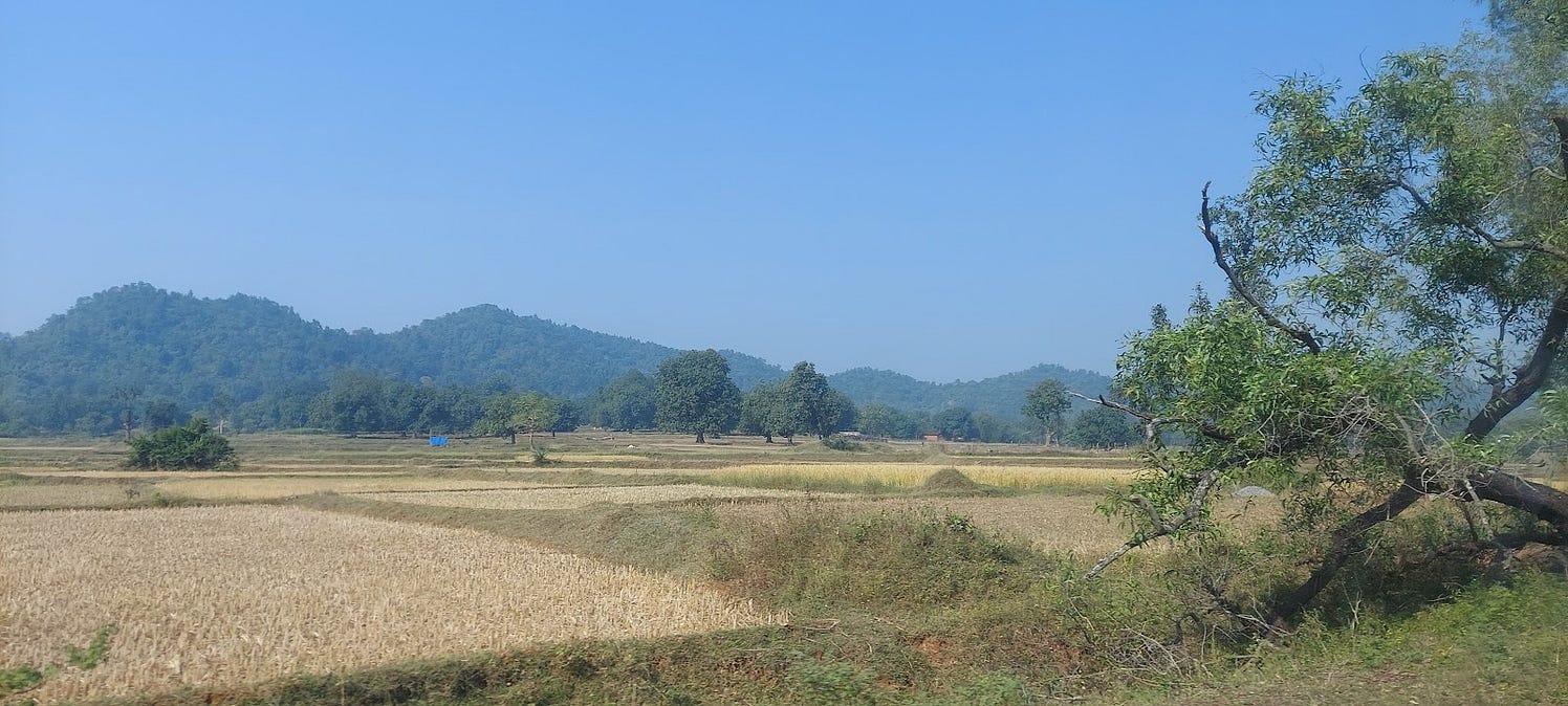 Landscape of Dhodrobaru Village in Jharkhand