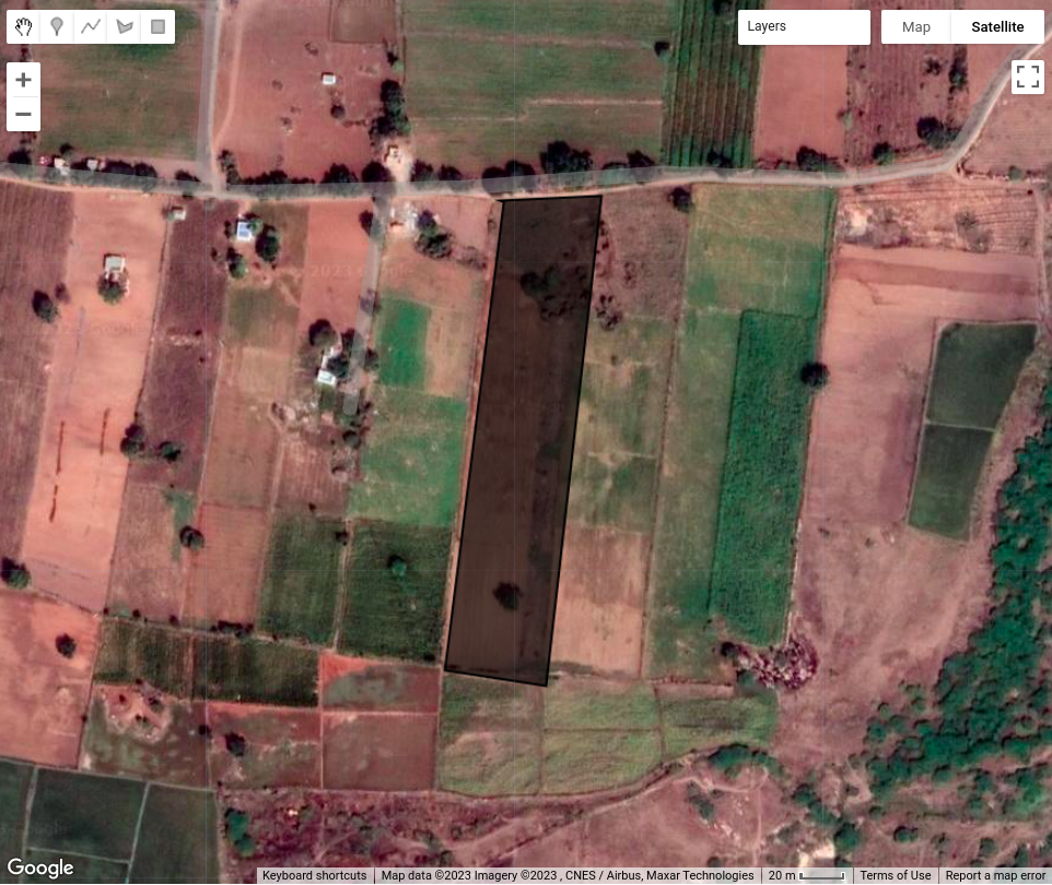 Land use map: A single cropping field in Raichur District