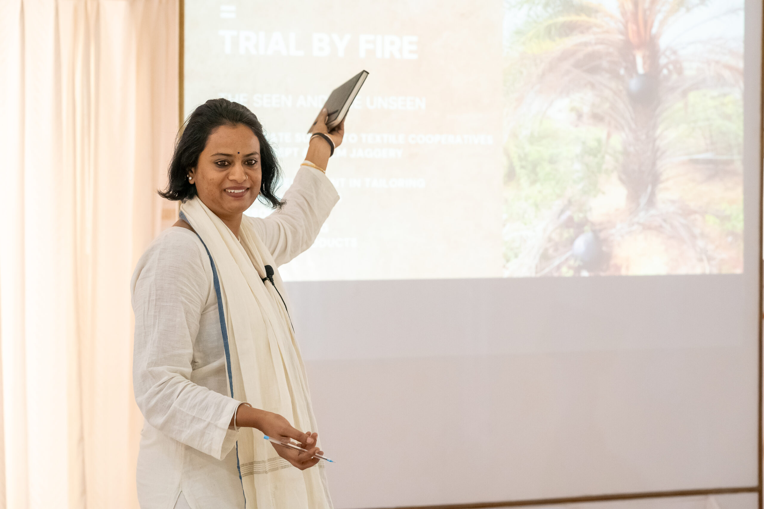 Manisha Kairaly of Arugu speaks at the GRE Launch in Bangalore on January 23
