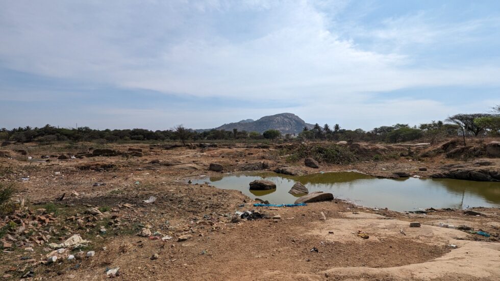 A view of Malapalli lake in Chintamani, Karnataka. One of many small towns in the state experiencing severe water scarcity.