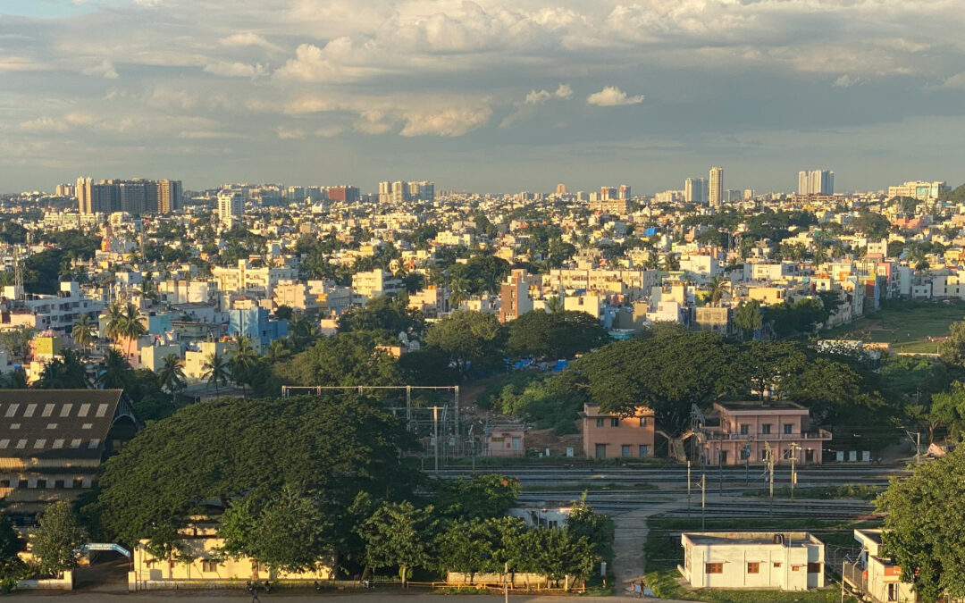 Bengaluru City Skyline Wide Shot.