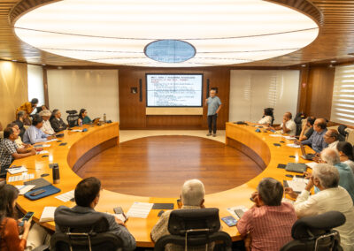 Participants discussing equitable water sharing for sustainable transitions in agriculture at the Raichur Roundtable.