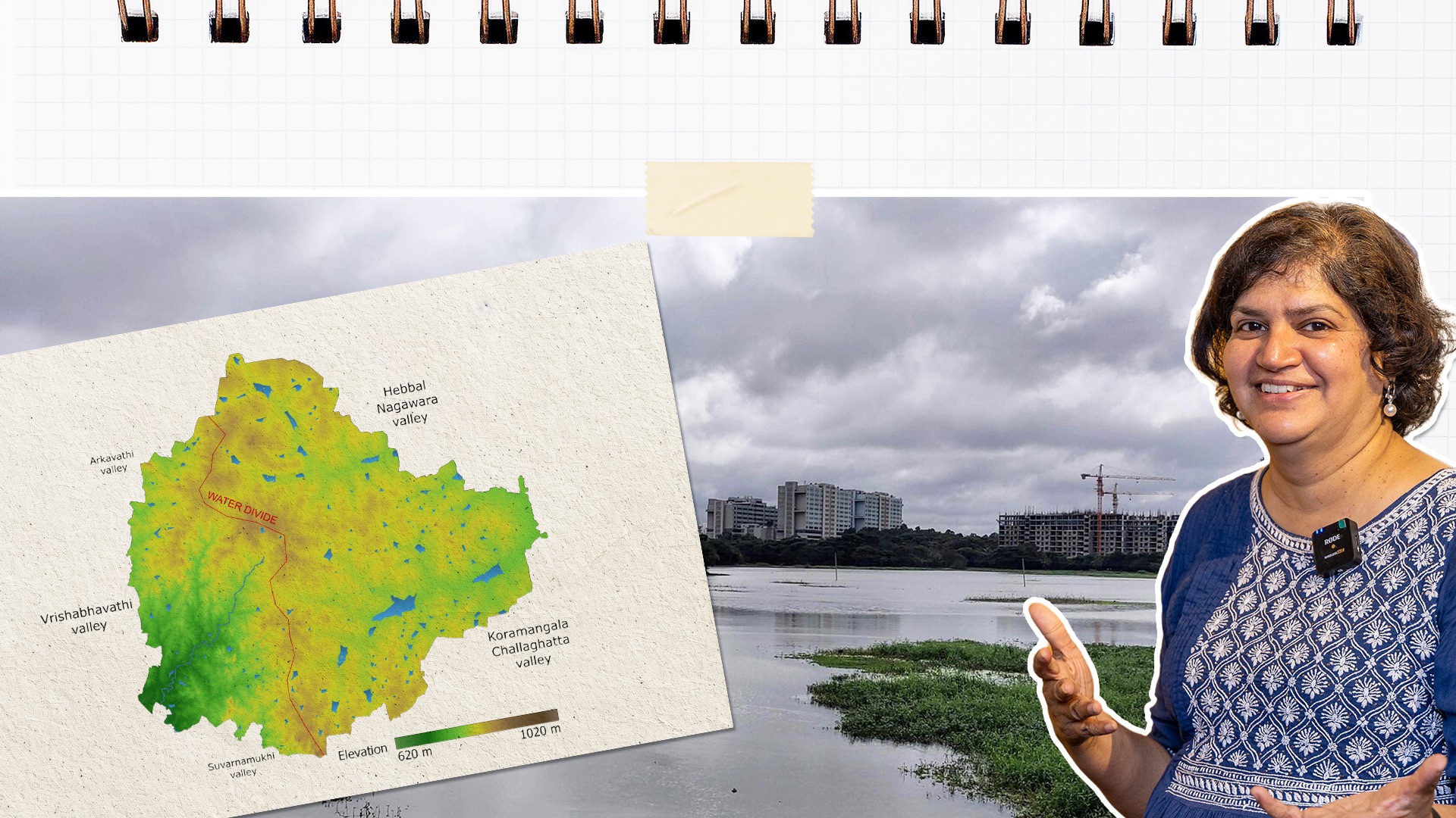 An image of Dr. Rao, with a dam in the background. 